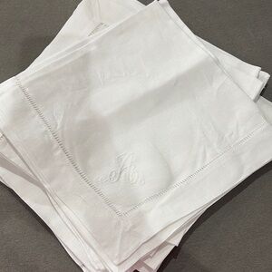 Elegant White Linen Napkins